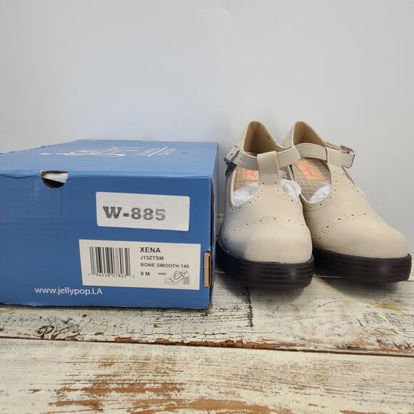 Jellypop Xena Classic block heel Mary Janes shoes 8 med Schoolgirl preppy Goth - Picture 4 of 9